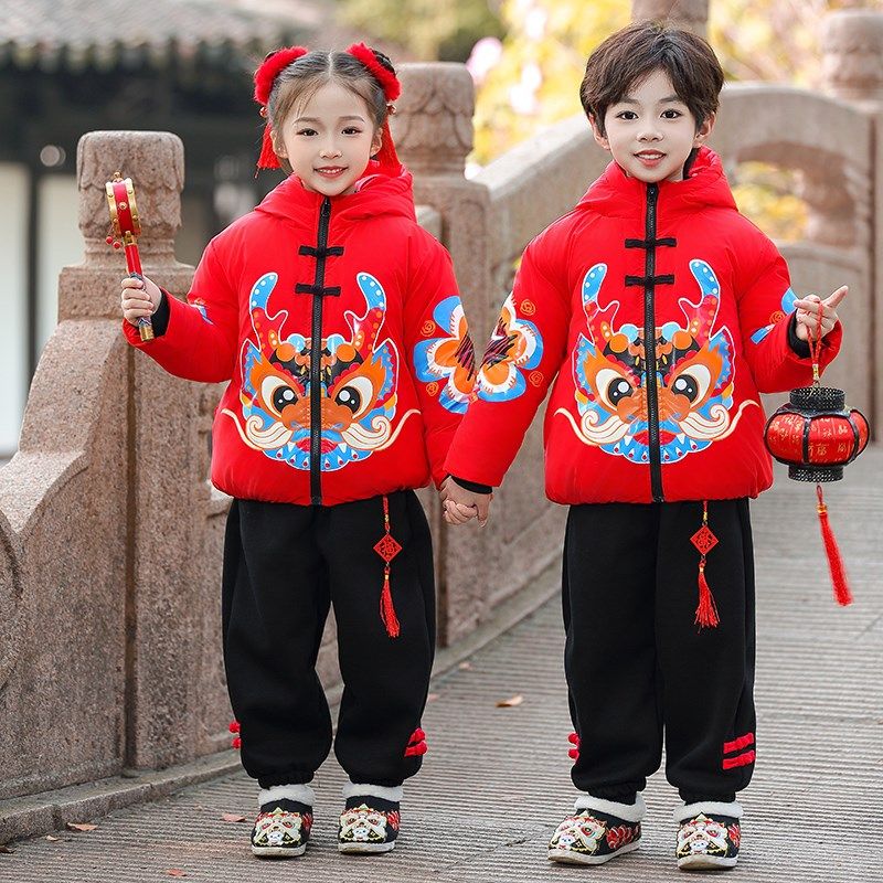 男童棉服加绒外套拜年服冬季儿童新中式汉服棉衣宝宝唐装过年衣服,淘宝优惠券,粉丝福利购,淘宝优惠卷
