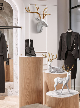 现代轻奢麋鹿摆件家装饰品 创意客厅电视柜玄关摆设乔迁新居礼品