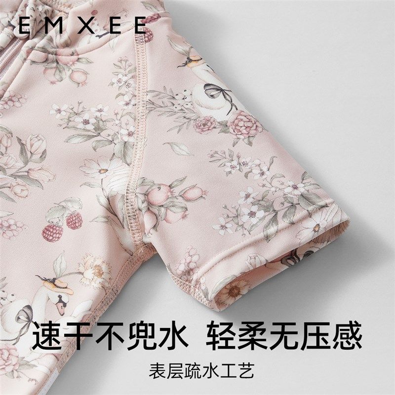 嫚熙女童连身泳衣夏季女宝连体泳衣婴儿短袖荷叶边三角裤防晒速干,淘宝优惠券,粉丝福利购,淘宝优惠卷