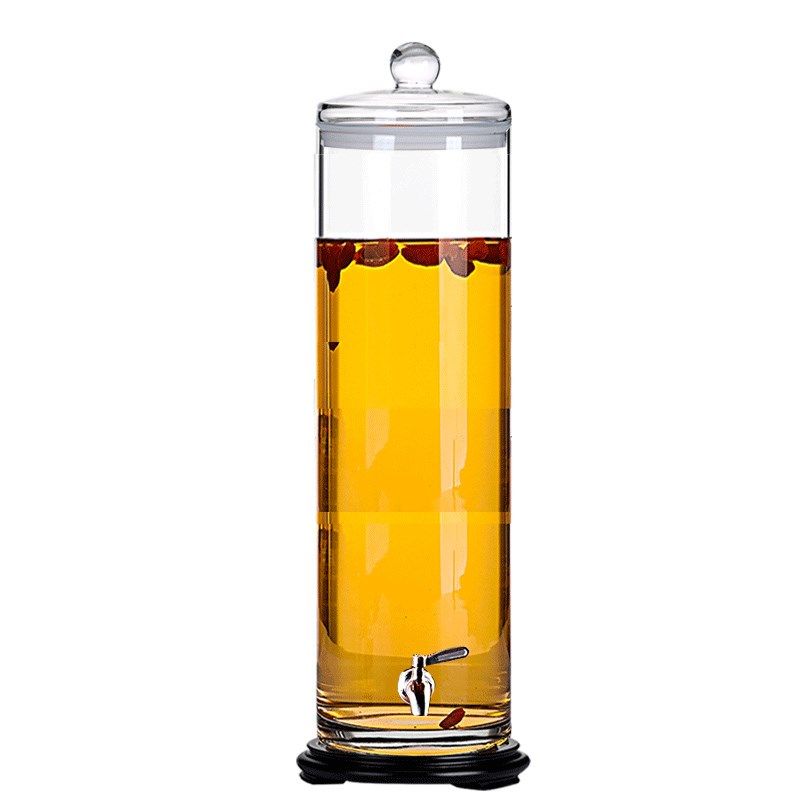 Large-capacity glass wine bottle with faucet, 100kg 50kg wine tank, special wine jar for wine making, sealed wine jar