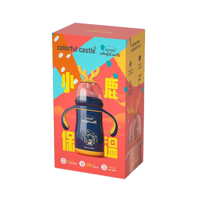 秘密城宝小月龄保温水杯婴幼儿童宝宝吸管学饮奶瓶6个月以上防呛,淘宝优惠券,粉丝福利购,淘宝优惠卷