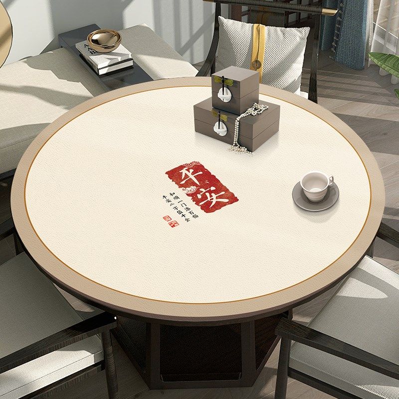 中式大圆桌桌布防水防油免洗酒店实木餐桌转盘圆桌布国风圆形桌垫,淘宝优惠券,粉丝福利购,淘宝优惠卷