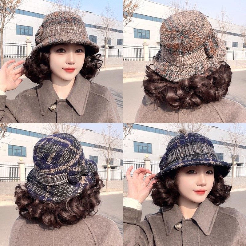假发帽子女新款中老年洋气妈妈新年渔夫帽子假发时尚礼帽全头套,淘宝优惠券,粉丝福利购,淘宝优惠卷