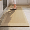 Wabi-sabi style kitchen floor mat, non-slip, oil-proof, wipeable and wash-free carpet, K diatom mud water-absorbent cooling mat, waterproof