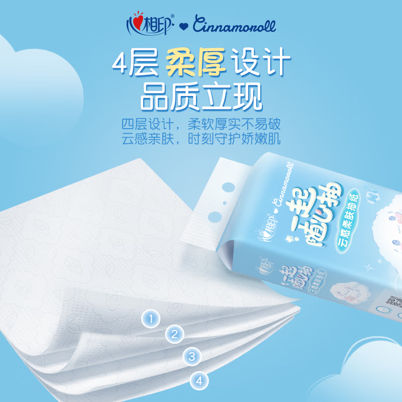 心相印大耳狗联名款悬挂式抽纸大包大提4层320抽随心抽底部M码 - 图2