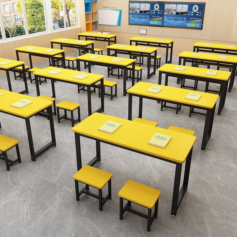 辅导班课桌椅彩色学校培训桌中小学生学习桌托管班双人补习班桌椅,淘宝优惠券,粉丝福利购,淘宝优惠卷