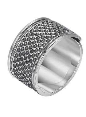 银导者足银9e99戒顶针吉祥如意戒指防扎手顶针缝纫银指套箍顶针箍