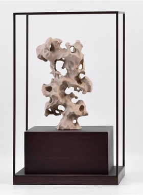 新中式创意太湖石k摆件样板间售楼处玄关茶室桌面禅意软装饰品摆