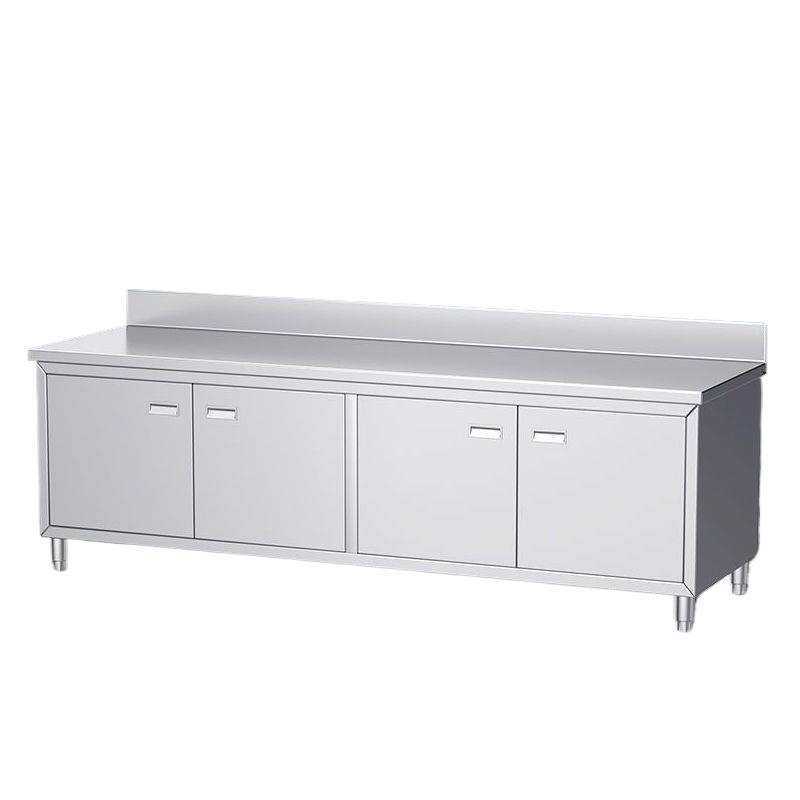 对开门工作台特厚不锈钢储物柜碗碟柜商用家用厨房操作台,淘宝优惠券,粉丝福利购,淘宝优惠卷