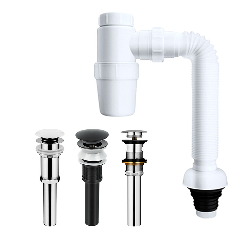 水鹿浴室柜面盆不锈钢全铜防臭排水管套装洗面盆洗脸盆下水器配件,淘宝优惠券,粉丝福利购,淘宝优惠卷
