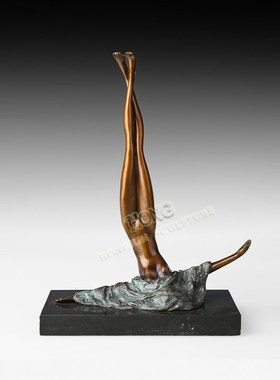 铜雕塑青春少女LE098099欧式人物工艺品酒店客厅书房家居桌面摆件