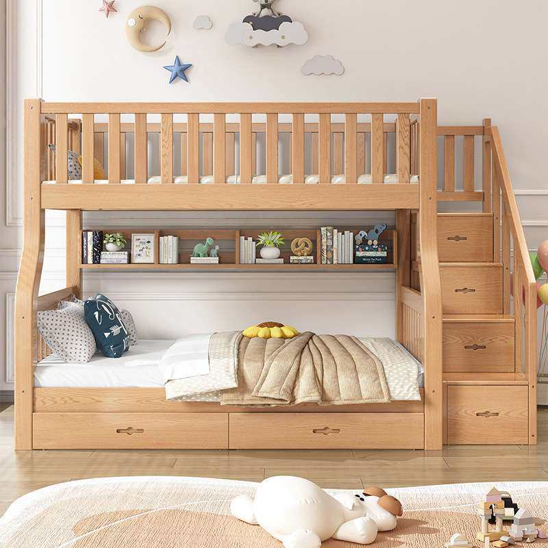 橡木上下床上下铺双层床儿童床全实木两层双人床二层高低床子母床,淘宝优惠券,粉丝福利购,淘宝优惠卷