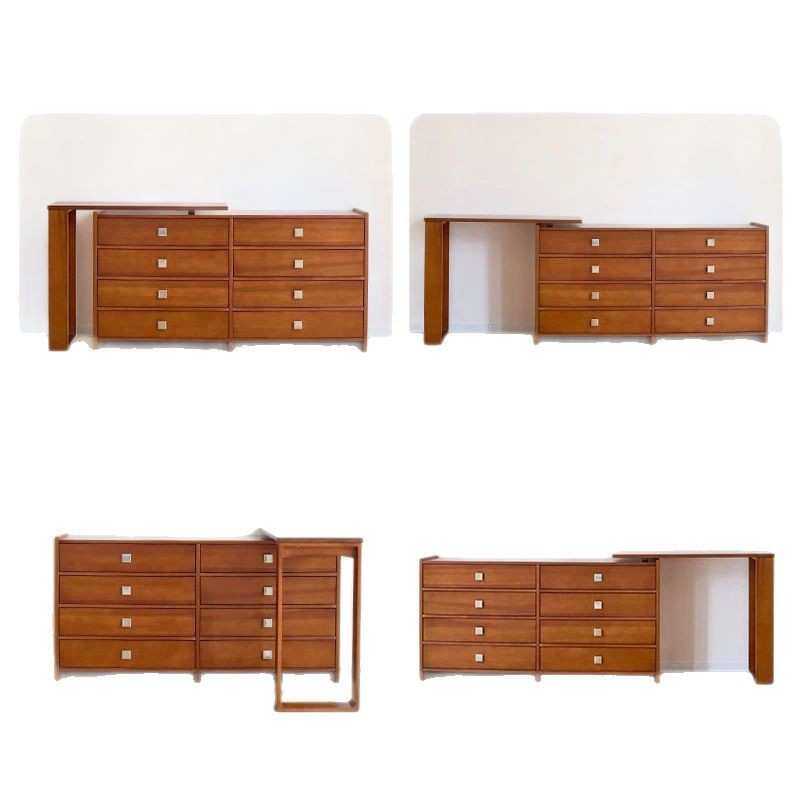 黄杨木复古梳妆台斗柜一体卧室小户型中古置物柜转角化妆桌新款,淘宝优惠券,粉丝福利购,淘宝优惠卷