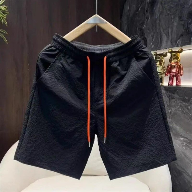 夏季轻薄透气泡泡格速干短裤男士美式休闲简约时尚宽松百搭五分裤,淘宝优惠券,粉丝福利购,淘宝优惠卷