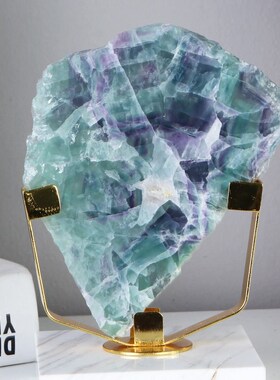 现代水晶绿色夜光饰品客厅入口书房书柜样板房房子高档装饰饰品