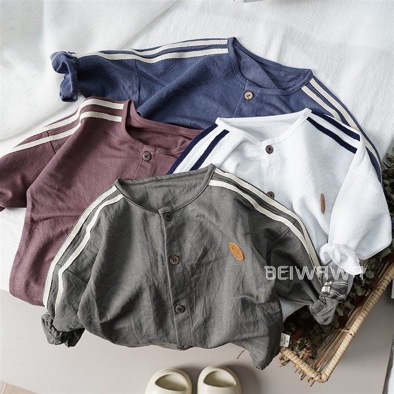 夏季薄款儿童宝宝凉感冰丝棉外套 男女婴童圆领系扣开衫防晒服,淘宝优惠券,粉丝福利购,淘宝优惠卷