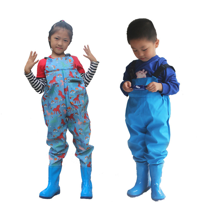 儿童下水连体防水雨裤玩水服幼儿园玩耍沙滩裤小孩连体雨鞋水叉裤,淘宝优惠券,粉丝福利购,淘宝优惠卷