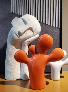 现代简约沉思者人k物头像雕塑摆件客厅电视柜酒柜书房抽象艺术装