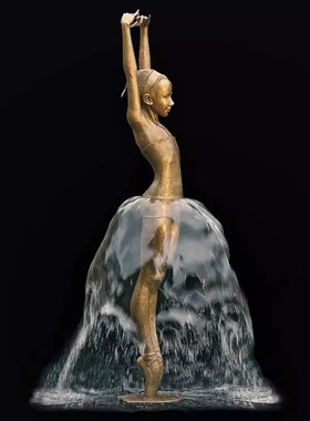 不锈钢芭蕾女孩雕塑抽象人物镜面跳舞人定制小精灵仙Y子水景小品