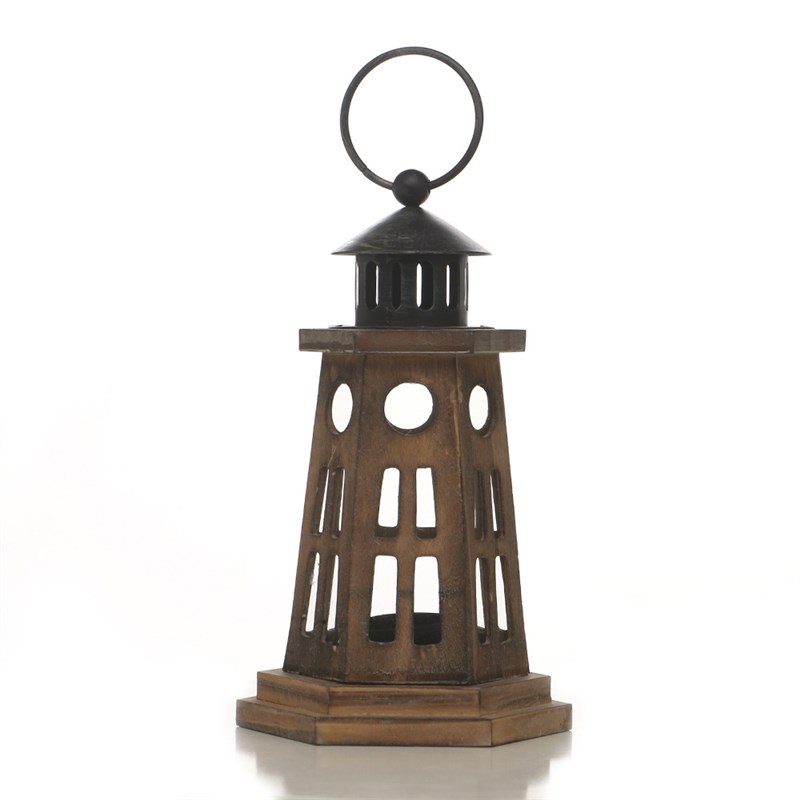 北欧复古木制风灯烛台摆件创意家居装饰品客厅西餐桌浪漫蜡烛台 - 图2