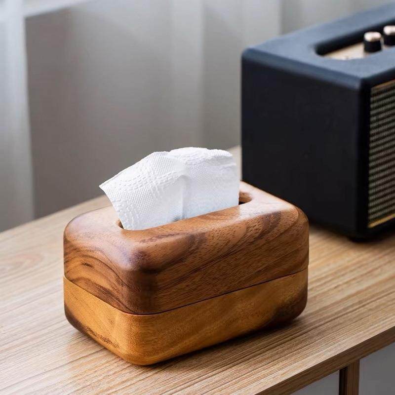 ∝胡桃木实木简约纸盒中式客厅家用整木纸巾盒18.5-13.5-9,淘宝优惠券,粉丝福利购,淘宝优惠卷