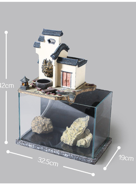 新中式江南招财流水摆件家居客z厅办公室桌面鱼缸水景加湿器小摆