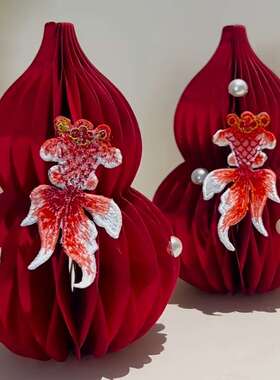 葫芦摆件新年装饰品2026年马年元旦春节新中式客厅氛围感场景布置