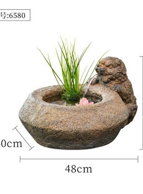 中式招财金蟾貔貅流水喷泉摆件z茶室桌面循环水养鱼缸装饰景观开