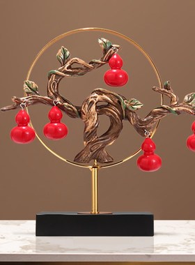 新中式元宝招财葫芦装饰摆件客厅桌面电视酒柜办公室Y乔迁新居礼