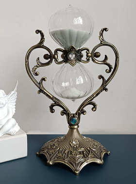 沙漏计时器30分钟摆件生日礼物创意水晶个性半小时水滴复古装饰品