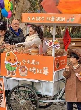 仿真烤红薯食物模型立体发光玻璃钢雕塑摆摊车载装饰创意招牌摆件