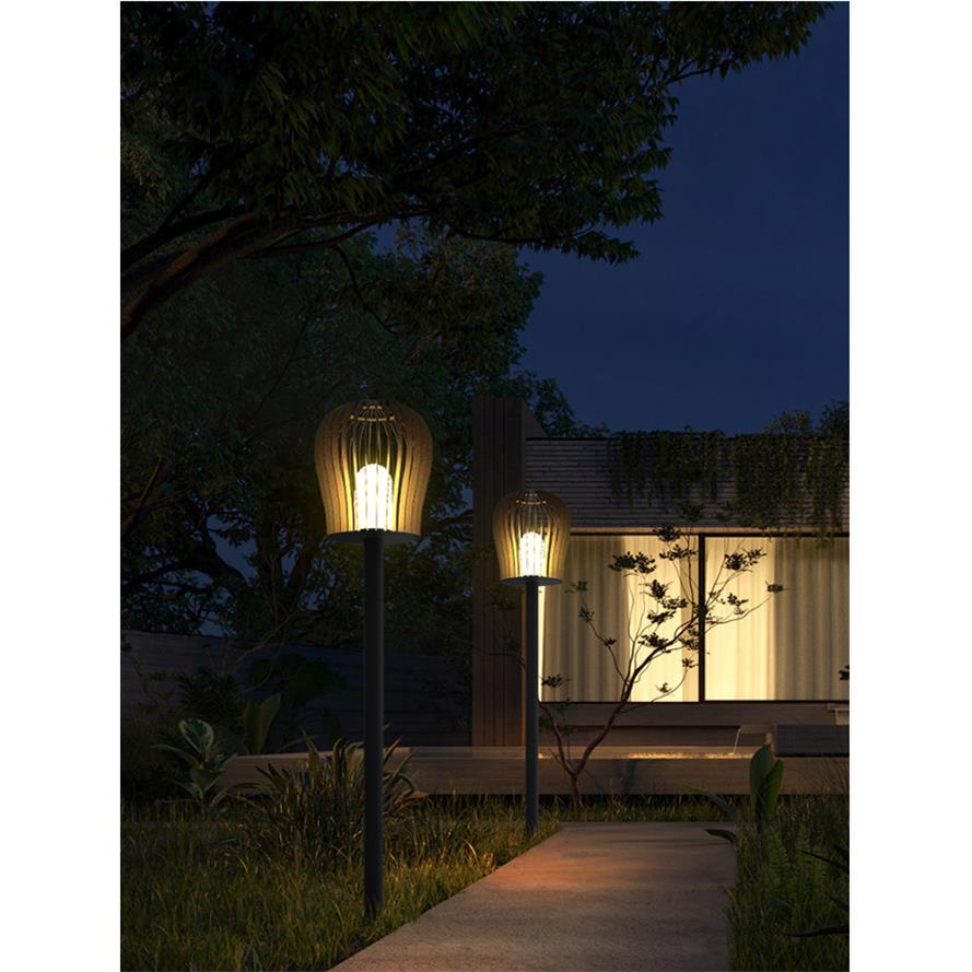 新中式门厅吊灯户外灯防水庭院景观灯不锈钢草坪灯柱头灯别墅吊灯 - 图1