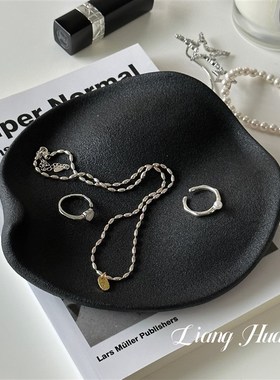 创意设计陶瓷首饰收纳托盘饰品展示架玄关收纳家居软装艺术感摆件