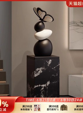 时来运转客厅大型落地摆件电视柜沙发旁边玄关装饰品轻奢高档礼品