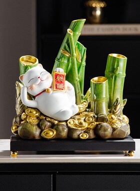 八方来财招财新中式摆件办公室玄关客厅装饰品乔迁开业新居礼品