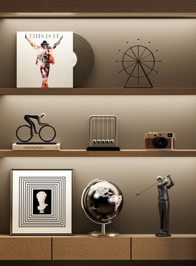 现代意式卧室书房客厅电视柜摆件高档简约样板间办公室壁龛装饰品