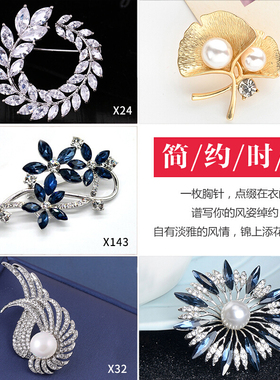 胸针套装高档女胸花别针奢华气质扣针衬衣配饰设计感小众高级感
