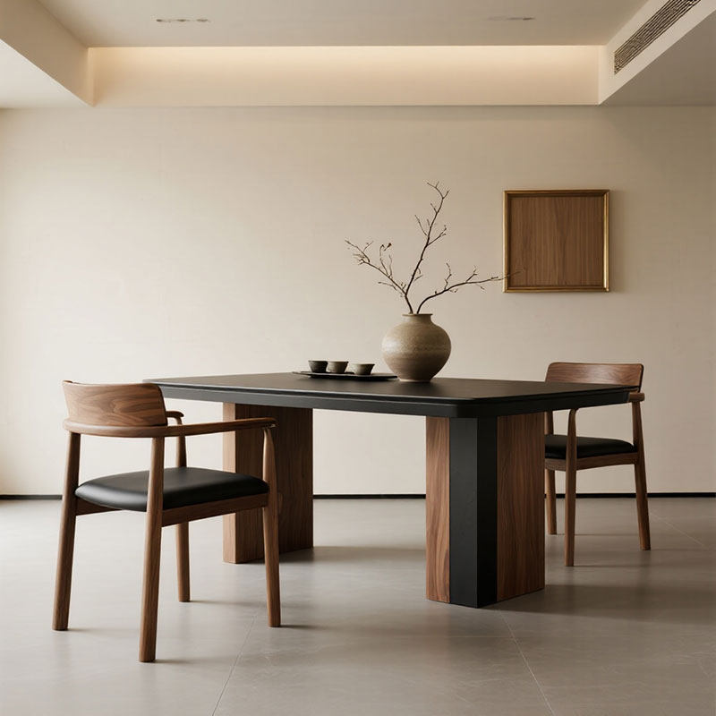 北美黑胡桃木泡茶桌椅组合侘寂风现代简约客厅家用办公室禅意茶台,淘宝优惠券,粉丝福利购,淘宝优惠卷