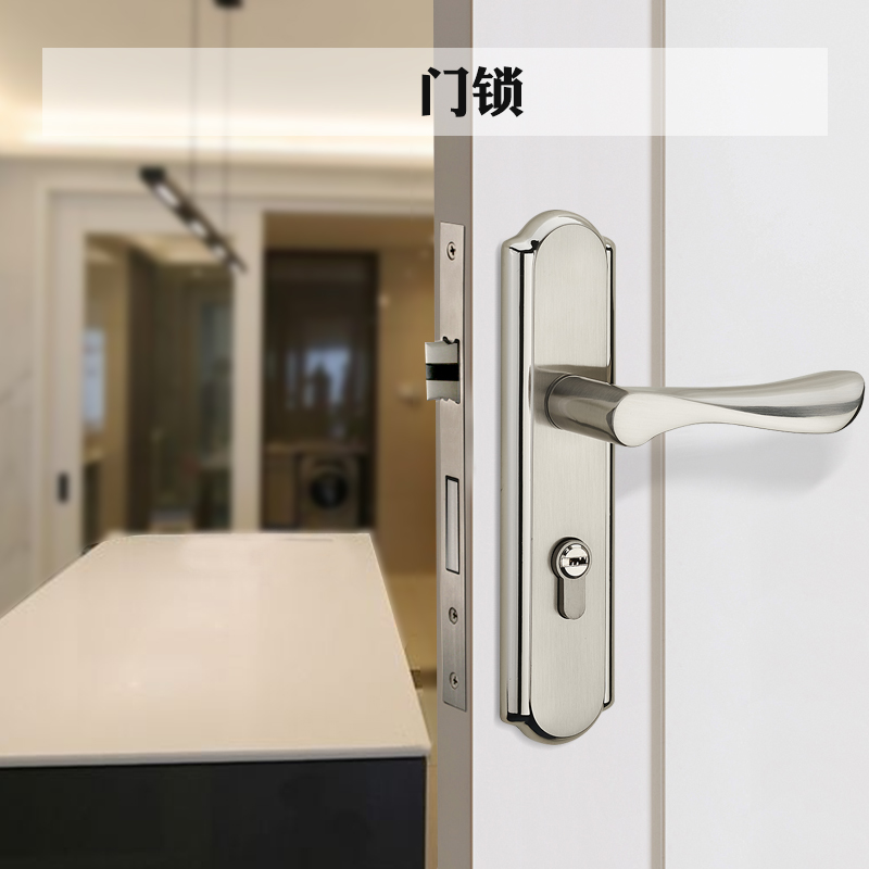 德国KABO门锁室内卧室简约通用型卫生间实M木门把手静音家用房门 - 图0