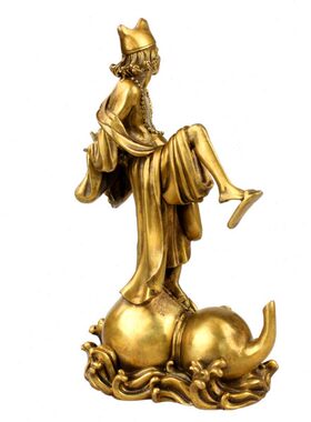 黄铜济公和尚摆件降龙罗汉家居工艺品笑佛葫芦摆设