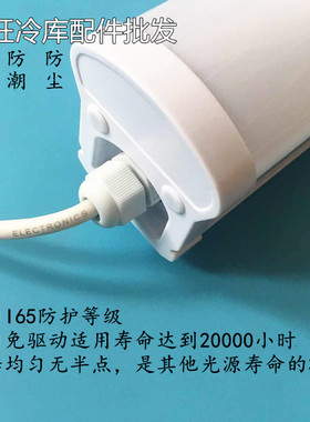 20W工厂灯车间照明led灯超亮防水防潮防爆耐低温冷库专用长条灯