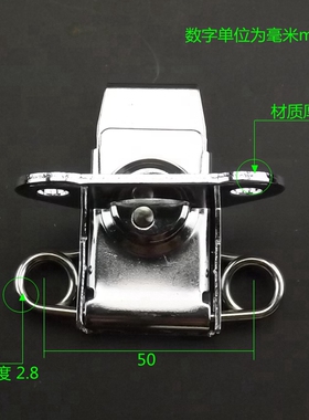大号蝴蝶锁芯无锁孔锁芯箱扣航空箱配件锁扣道具箱设备箱铝箱搭扣
