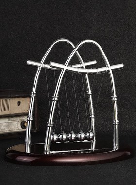 牛顿摆球碰碰球撞击物理r摆件现代简约家居桌面装饰品创意礼物礼