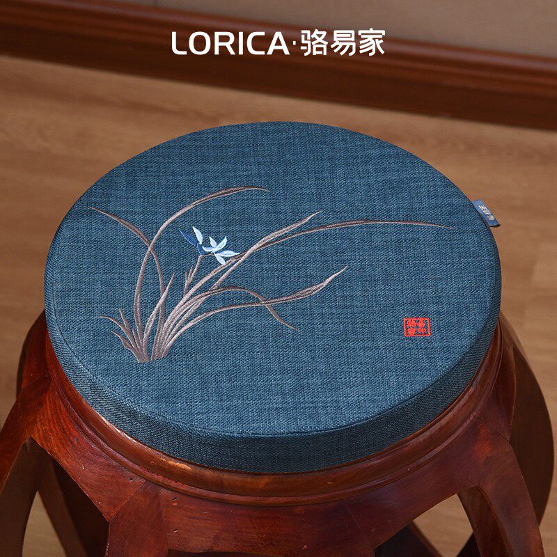 Chinese round stool cushion, round mahogany chair, drum stool seat cushion, bay window, floor-sitable R washer chair, non-slip rattan chair