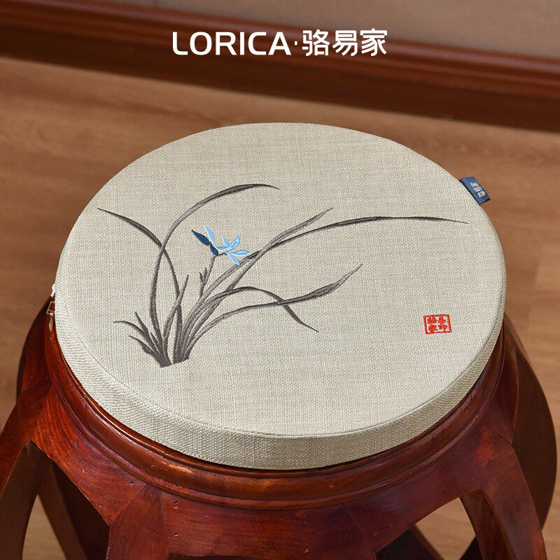 Chinese round stool cushion, round mahogany chair, drum stool seat cushion, bay window, floor-sitable R washer chair, non-slip rattan chair