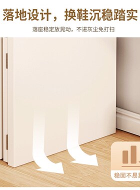 实木换鞋凳门口家用鞋柜坐凳一体入户奶油风鞋架可坐穿鞋凳进门凳