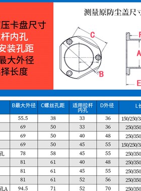 台湾中空液压夹头定位器车床配件封盖靠山长轴可调节防尘盖6寸8寸