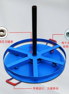 带刹车电缆放线盘1米2米吨槽钢卧式电缆圆盘光缆纤放线神器放线架