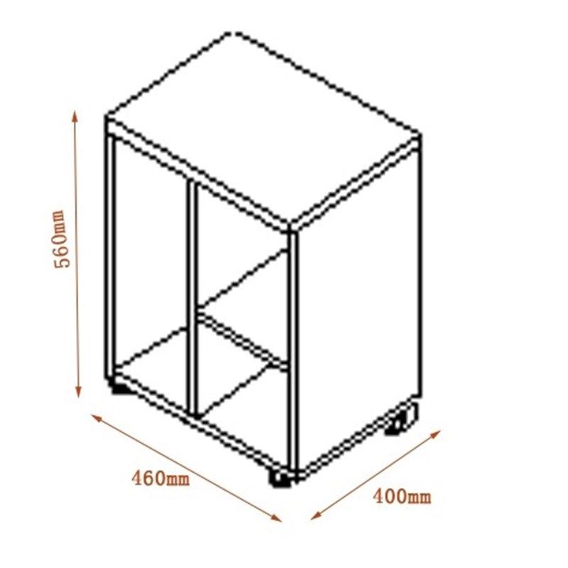 Simple removable desktop computer main cabinet with pulley chassis bracket printer rack to put the host storage shelf