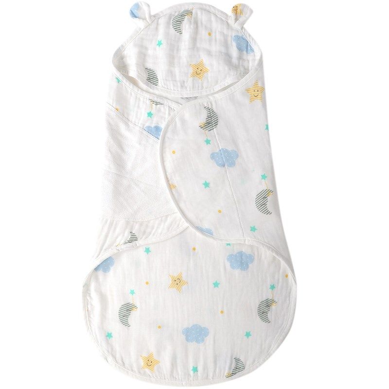 夏季静音款纤薄透气纱布婴儿睡袋新生儿囤货产房包巾宝宝连帽抱被,淘宝优惠券,粉丝福利购,淘宝优惠卷